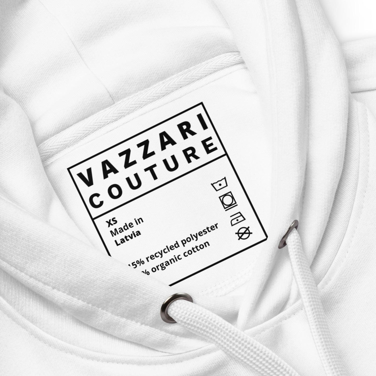 Advance Matrix: Unisex Blanc Eclat Hoodie - Organic Hoodie: Smart Casual, Streetwear, Couture Statement, Fashion 2125