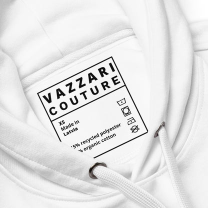 Advance Matrix: Unisex Blanc Eclat Hoodie - Organic Hoodie: Smart Casual, Streetwear, Couture Statement, Fashion 2125