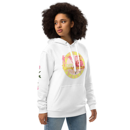 Gold Digger: Unisex Blanc Eclat Hoodie - Organic Hoodie: Smart Casual, Streetwear, Couture Statement, Fashion 2125