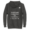 Vazzari Aethonius Men's Hoodie – Charcoal Heather – back view – clean studio shot