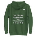 Vazzari Uranexus Men's Hoodie – Forest Green – back view – clean studio shot