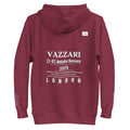 Vazzari Mercurion Men's Hoodie – Maroon – back view – clean studio shot