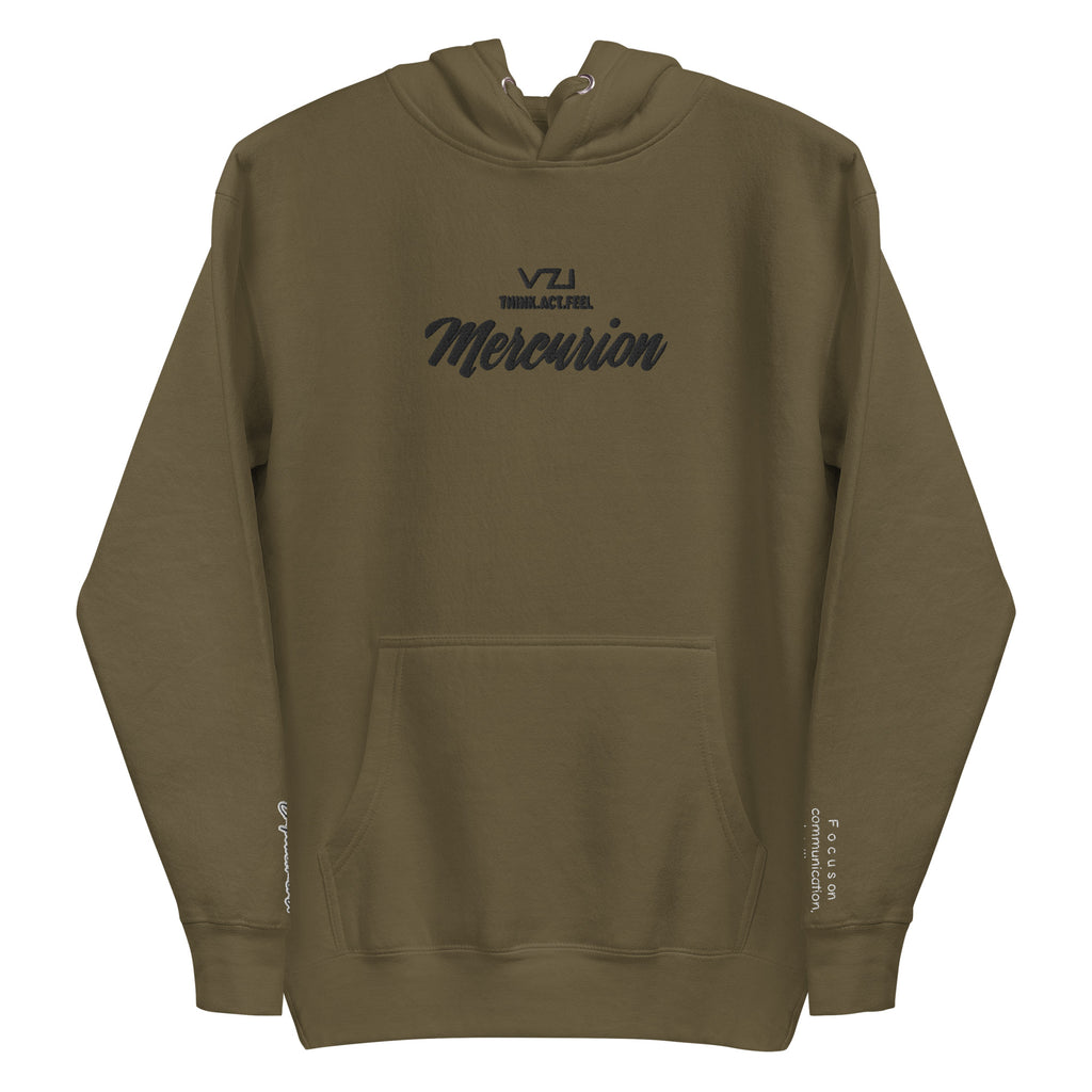 Mercurion: Men's Hoodie, Classic Cotton: Focus on communication, intelligence, and agility.(Empowerment)