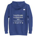 Vazzari Uranexus Men's Hoodie – Team Royal – back view – clean studio shot