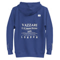 Vazzari Aethonius Men's Hoodie – Team Royal – back view – clean studio shot