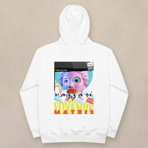 Vazzari Advance Matrix Hoodie on beige studio wall