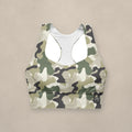 Vazzari Ammo Attire Longline Bra II on beige studio wall