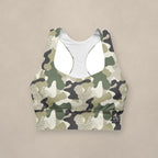 Vazzari Ammo Attire Longline Bra II on beige studio wall