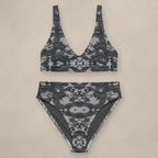 Vazzari Army 2075 Bikini Set on beige studio wall