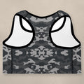 Vazzari Army 2075 Padded Bra on beige studio wall