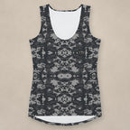 Vazzari Army 2075 Tank Top on beige studio wall