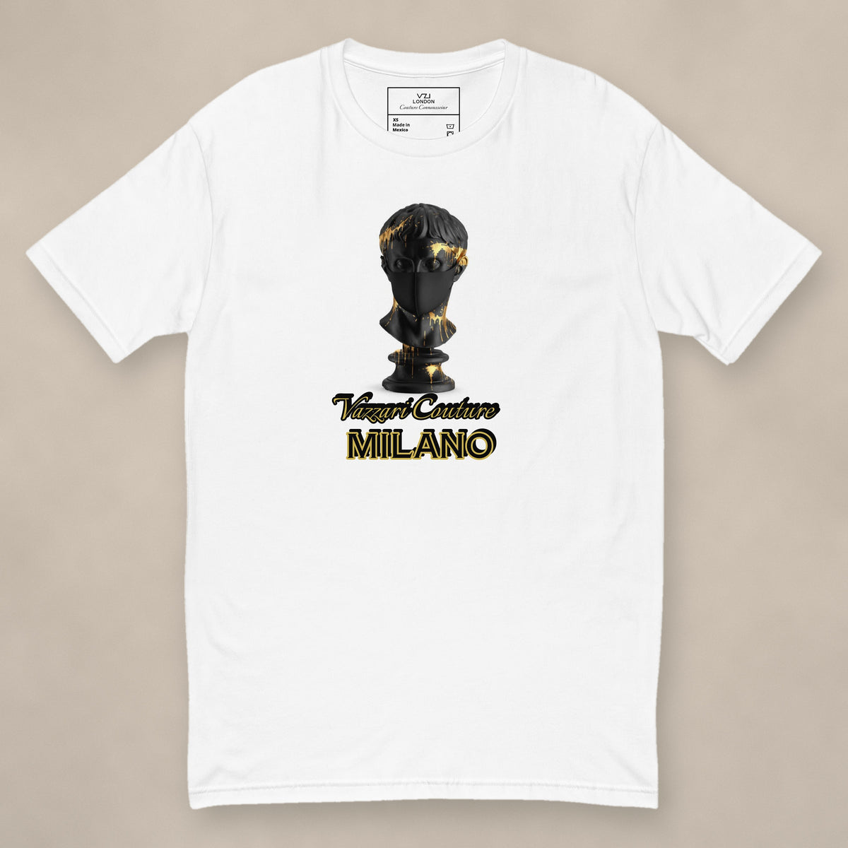 Vazzari Augustus Fitted Tee II on beige studio wall