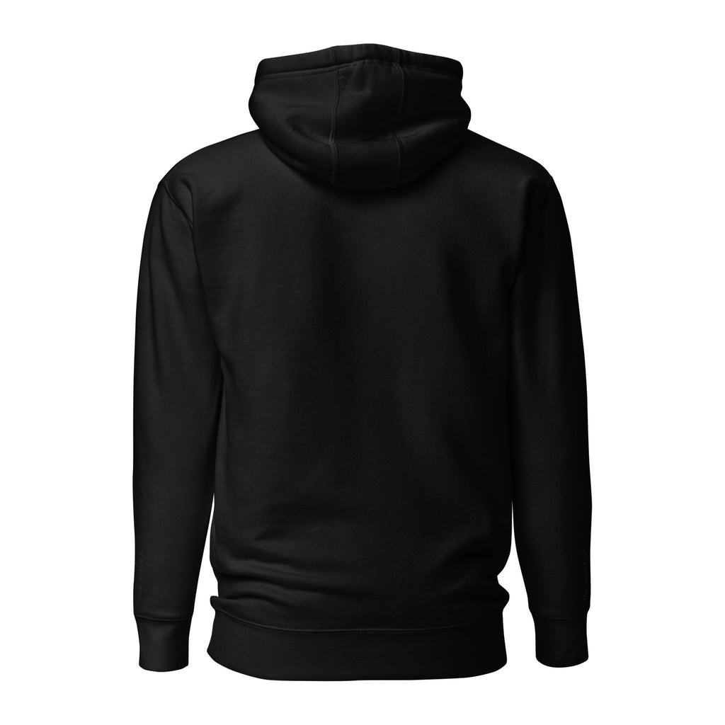 Vazzari Zenitron Hoodie – Black – back view – clean studio shot