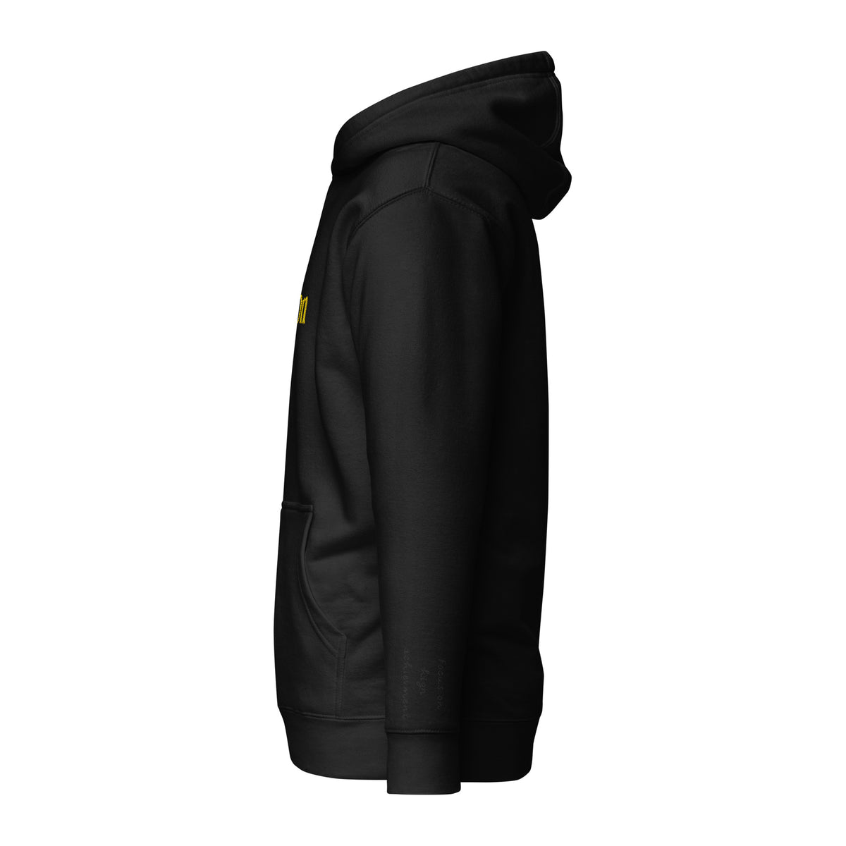 Vazzari Zenitron Hoodie – Black – left view – clean studio shot