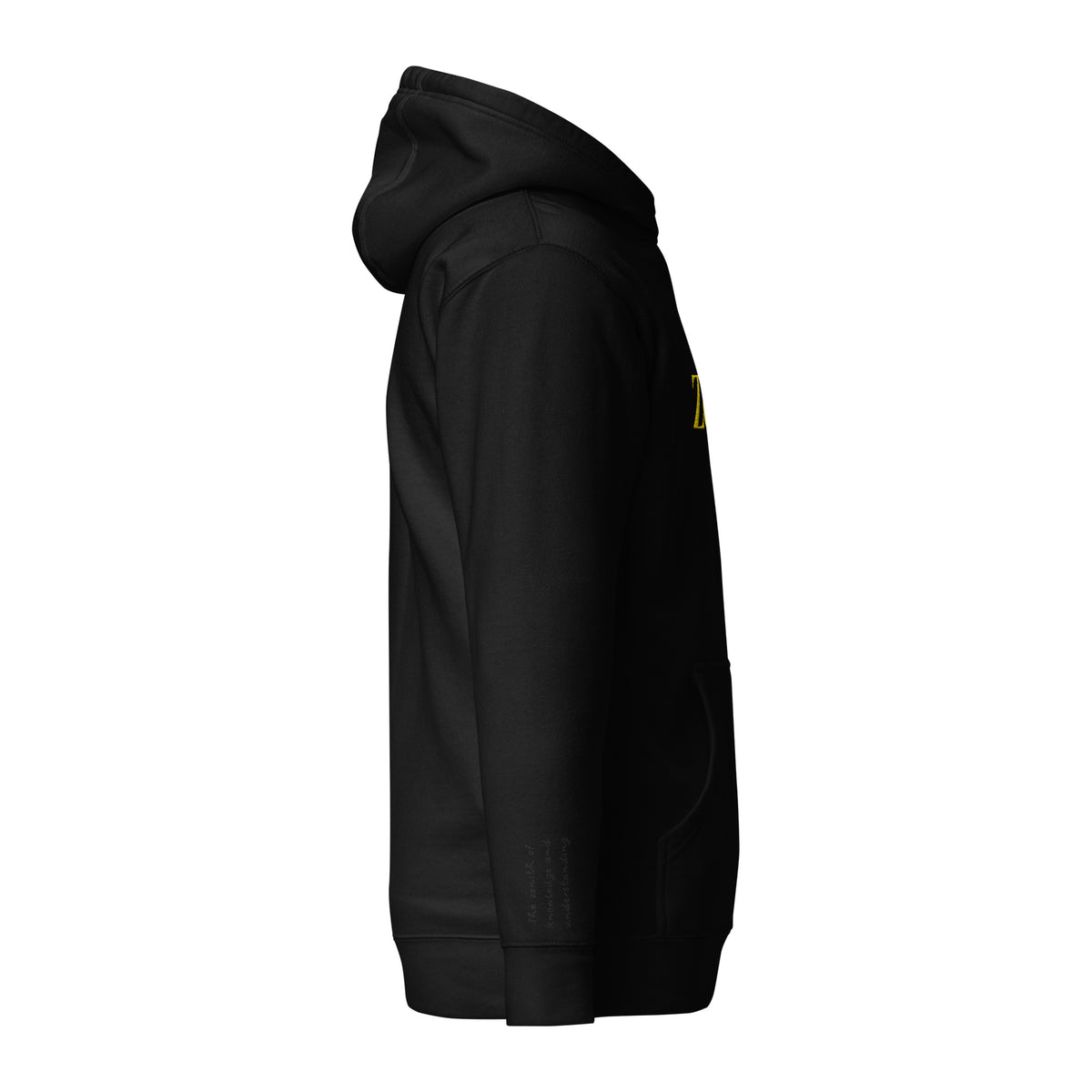 Vazzari Zenitron Hoodie – Black – right view – clean studio shot