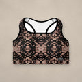Vazzari Bordeaux Enclave Padded Bra on beige studio wall