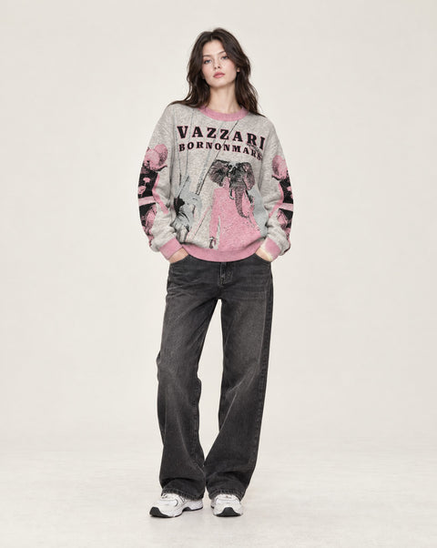 Vazzari Born On Mars Knit – Elephant worn by model