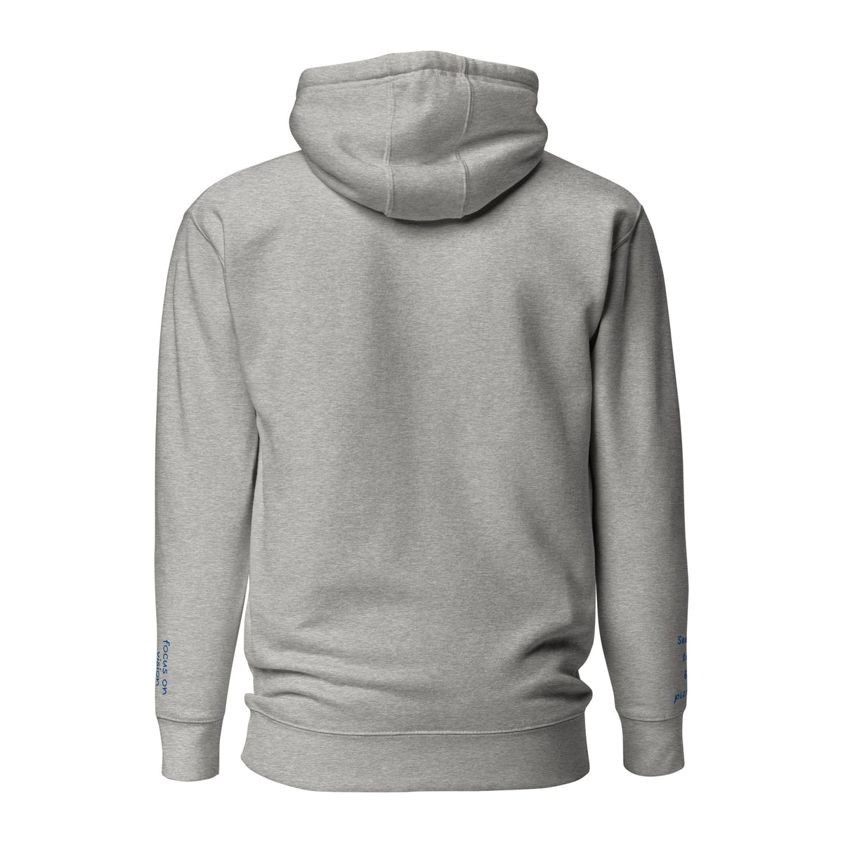Vazzari Omnimira Women's Hoodie – Carbon Grey – back view – clean studio shot
