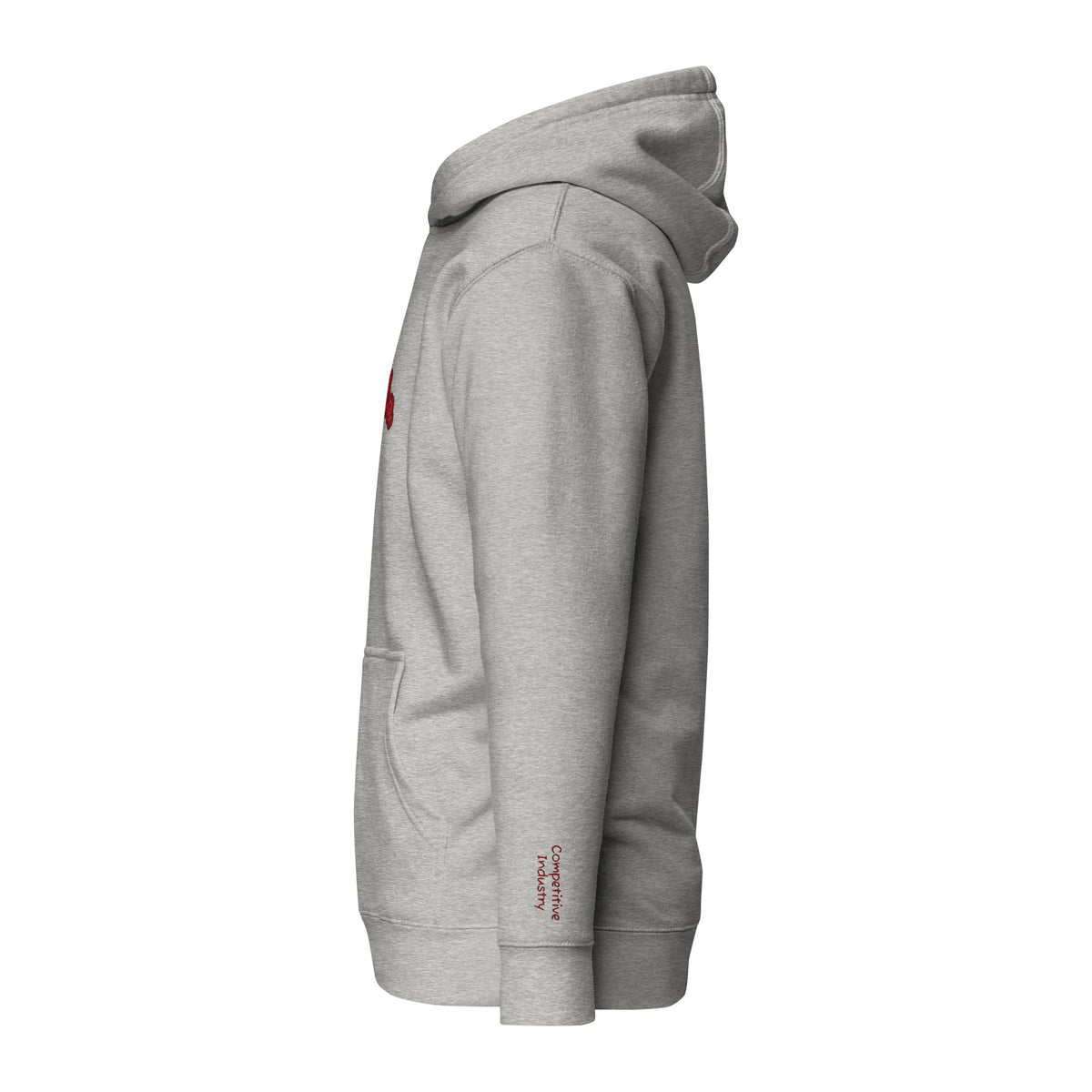 Vazzari Nuvanta Women's Hoodie – Carbon Grey – left view – clean studio shot