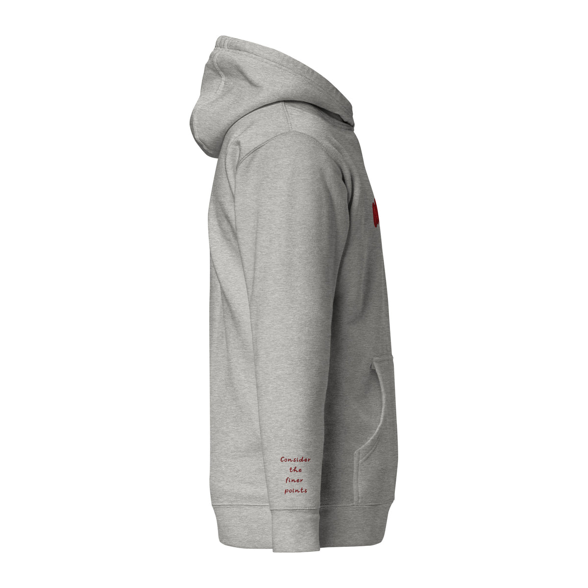 Vazzari Nuvanta Women's Hoodie – Carbon Grey – right view – clean studio shot