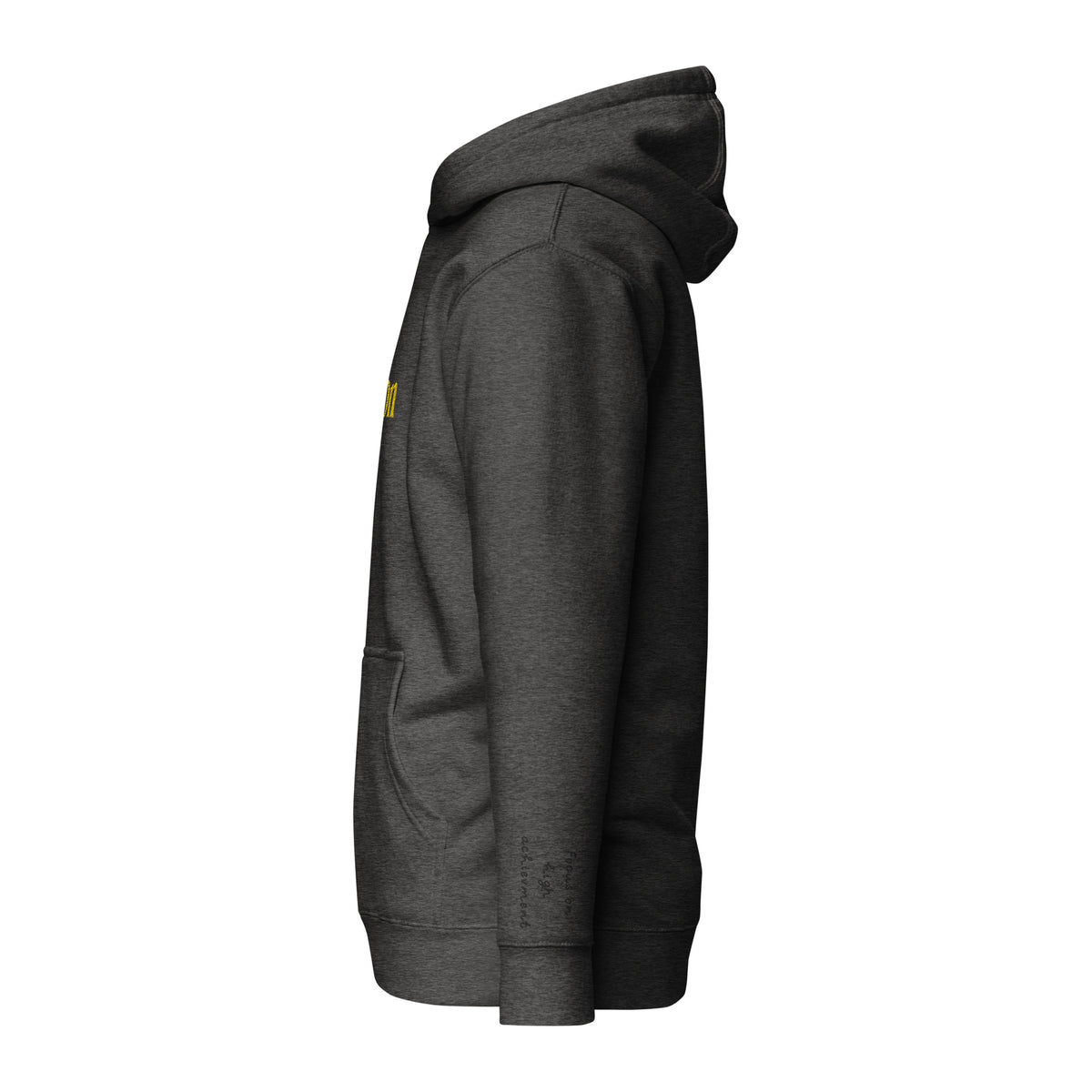 Vazzari Zenitron Hoodie – Charcoal Heather – left view – clean studio shot