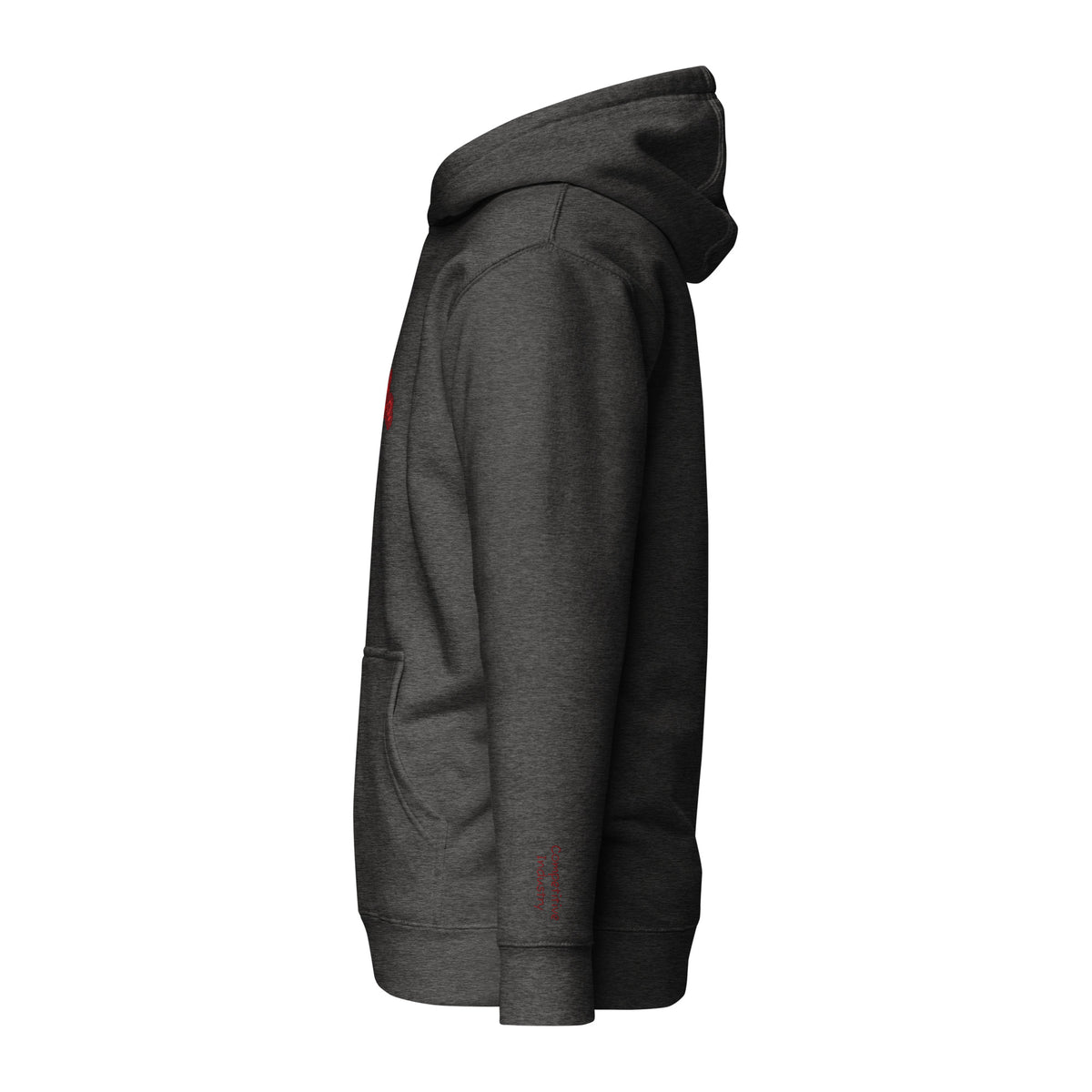 Vazzari Nuvanta Women's Hoodie – Charcoal Heather – left view – clean studio shot