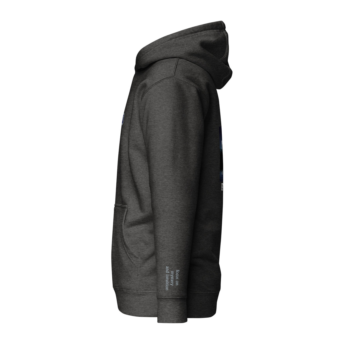 Vazzari Lunaris Hoodie – Charcoal Heather – left view – clean studio shot