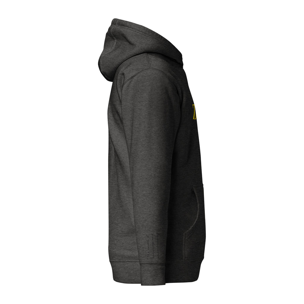 Vazzari Zenitron Hoodie – Charcoal Heather – right view – clean studio shot
