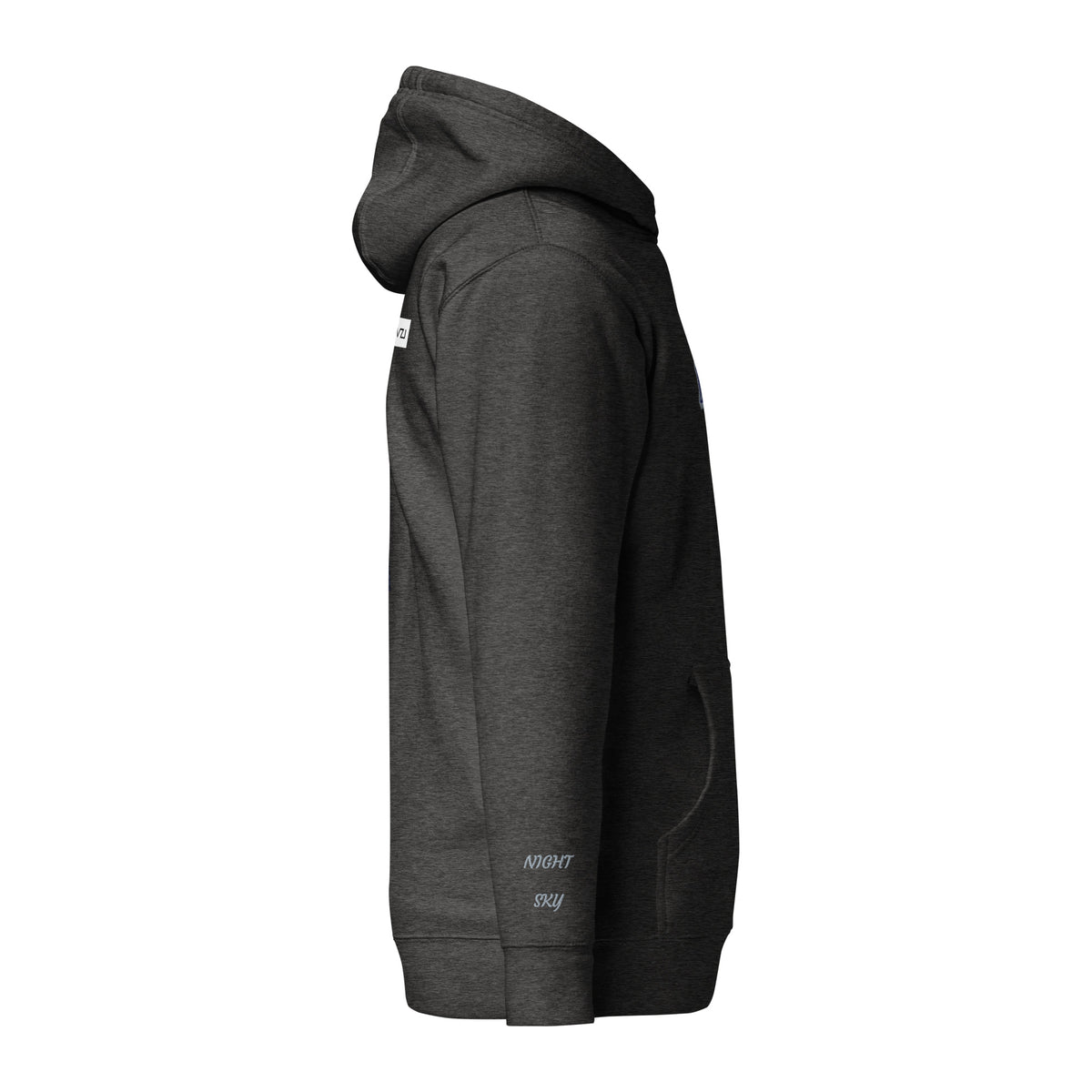 Vazzari Lunaris Hoodie – Charcoal Heather – right view – clean studio shot