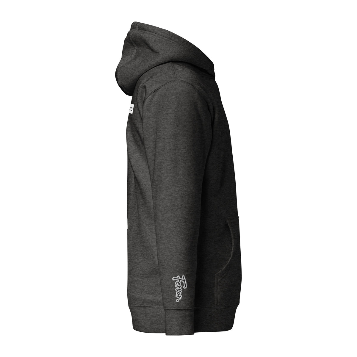 Vazzari Aethonius Men's Hoodie – Charcoal Heather – right view – clean studio shot