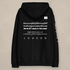 Vazzari Churchill Organic Hoodie on beige studio wall