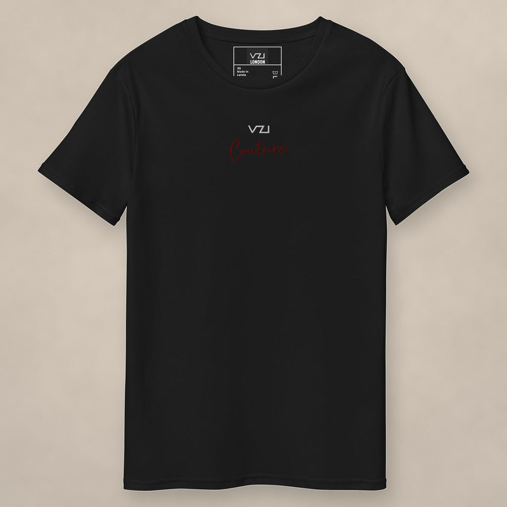 Vazzari Couture Cotton Tee on beige studio wall