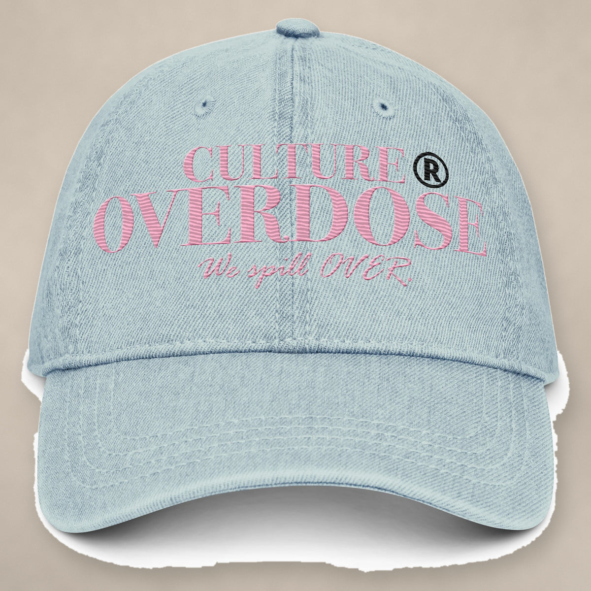 Vazzari Culture Overdose Hat – Cotton Candy on beige studio wall