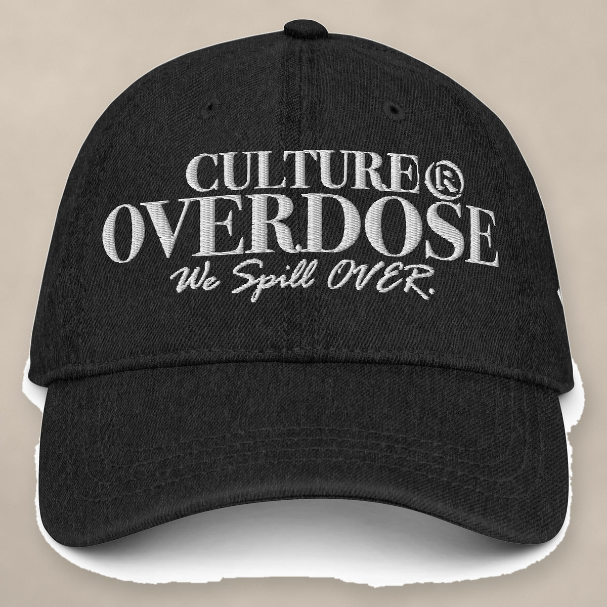 Vazzari Culture Overdose Hat – VZI on beige studio wall