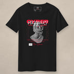 Vazzari Cyber New Universe Tee on beige studio wall