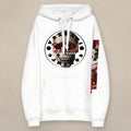 Vazzari Deadly Behaviour Hoodie on beige studio wall