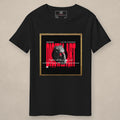 Vazzari Digital Art Tee on beige studio wall