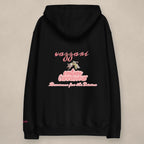 Vazzari Divine Reverence Women's Hoodie on beige studio wall