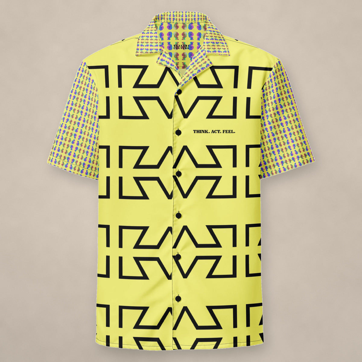 Vazzari Dolly Drop Overshirt on beige studio wall