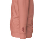 Vazzari Nuvanta Women's Hoodie – Dusty Rose – left sleeve detail – clean studio shot