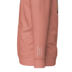 Vazzari Azurael Men's Hoodie – Dusty Rose – left sleeve detail – clean studio shot