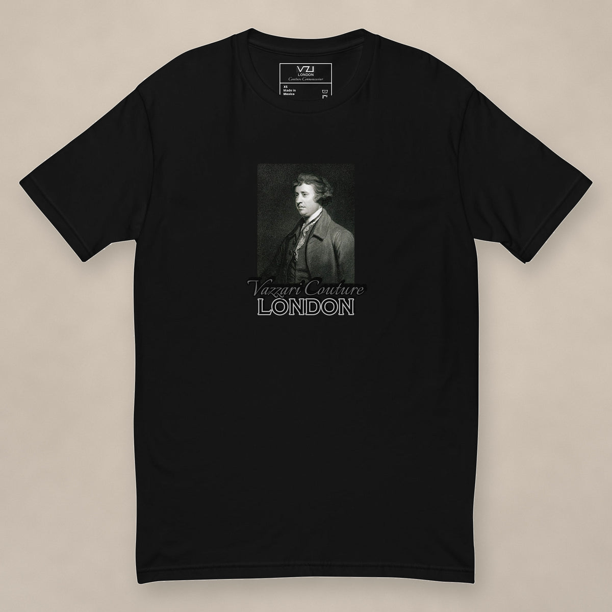 Vazzari Edmund Fitted Tee on beige studio wall