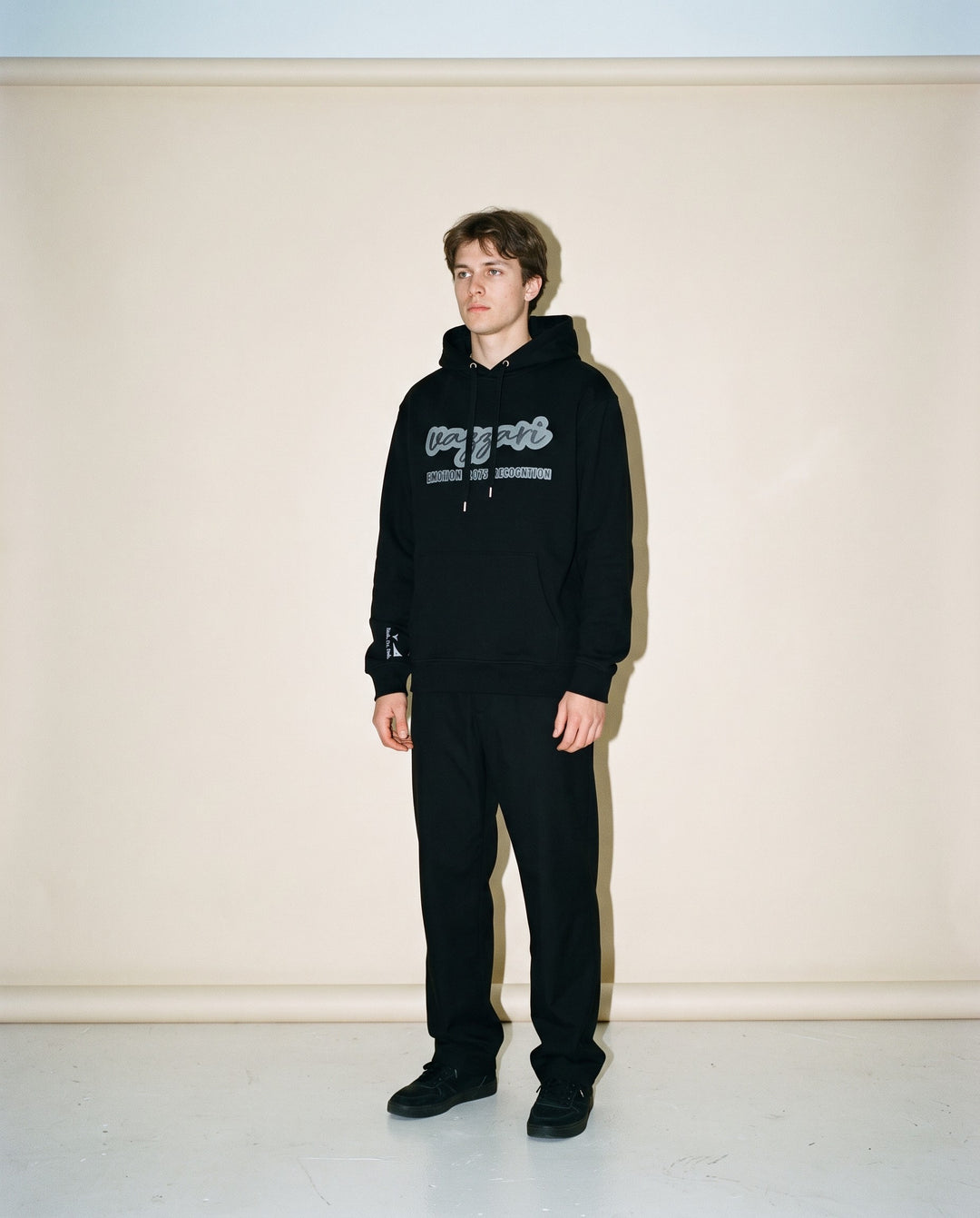 Vazzari Emotion Recognition Hoodie worn by model (man)