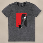 Vazzari Epoch Crusader Women's Tee on beige studio wall