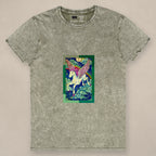 Vazzari Etherium Pegasus Women's Tee on beige studio wall