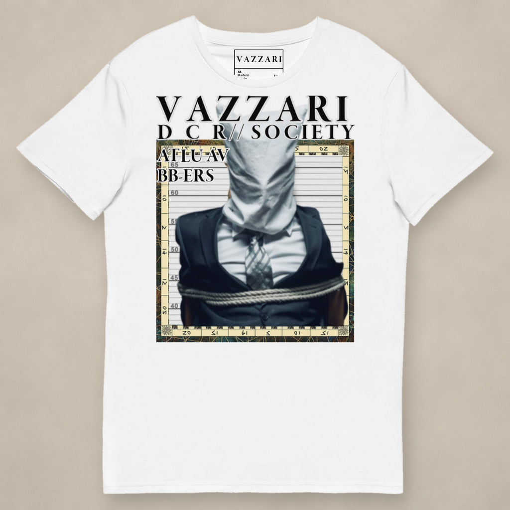 Vazzari Faceless Icon Tee on beige studio wall