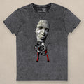 Vazzari Femme Fatale Women's Tee on beige studio wall