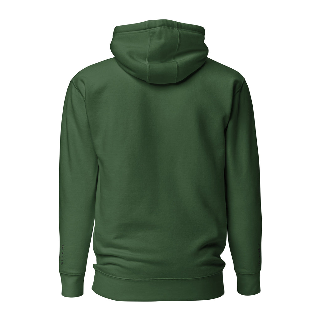 Vazzari Zenitron Hoodie – Forest Green – back view – clean studio shot