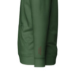 Vazzari Nuvanta Women's Hoodie – Forest Green – left sleeve detail – clean studio shot