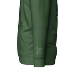 Vazzari Lunaris Hoodie – Forest Green – left sleeve detail – clean studio shot